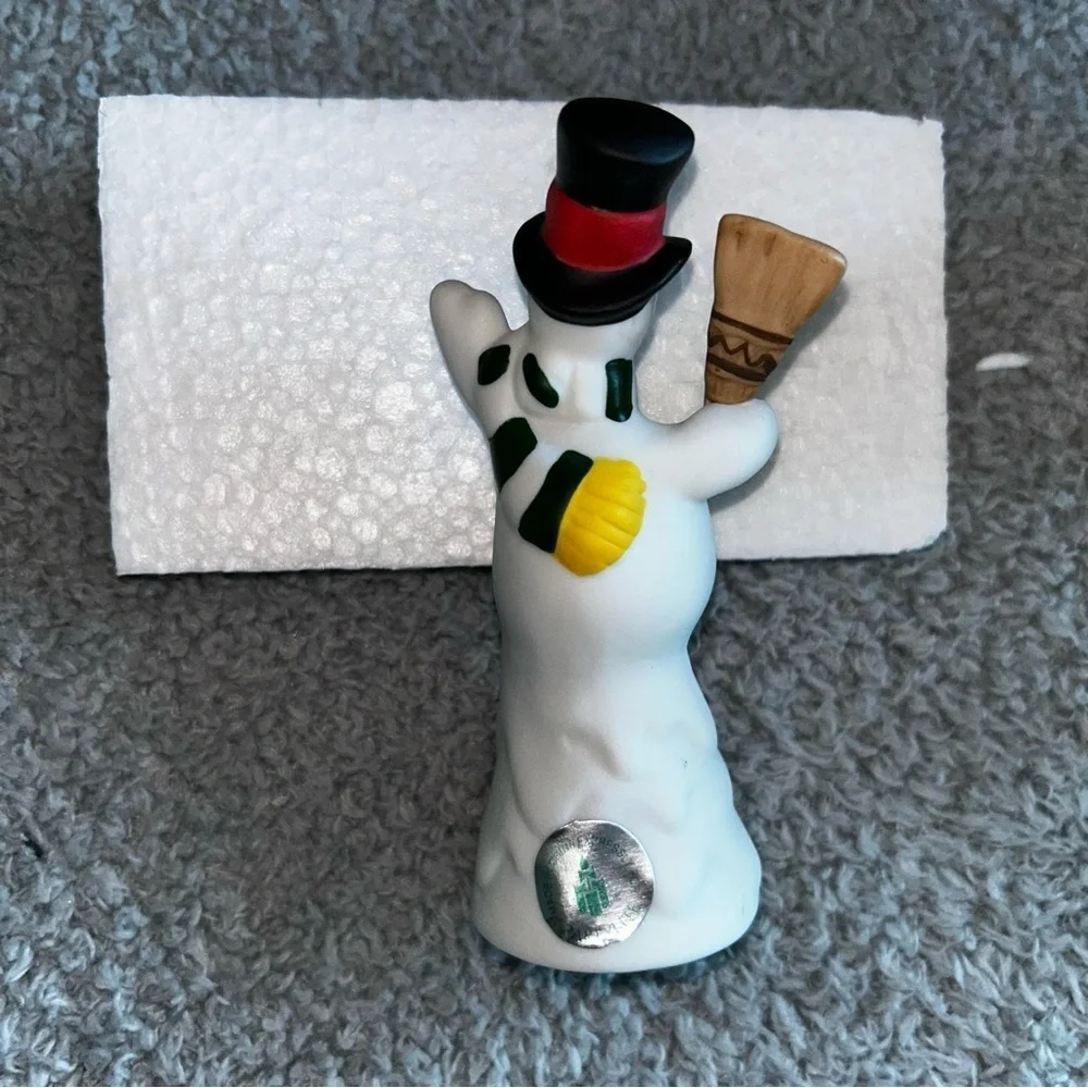 PartyLite Festive Snowman Candle snuffer- Black, Green, Yellow, Brown